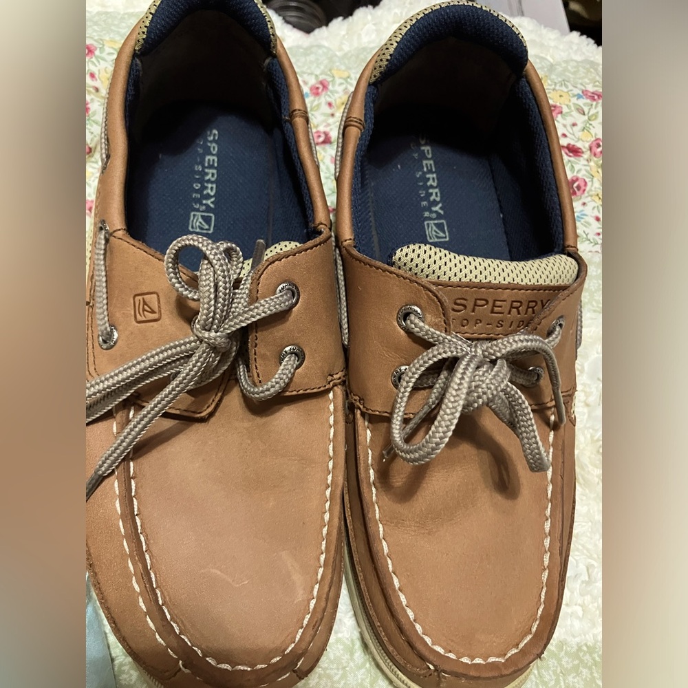 Sperry top siders boys 6 tan